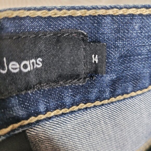 Calvin Klein Jeans Size 14 36" x 31" Denim Skinny Stretch Mid Rise Medium Wash - Picture 5 of 7